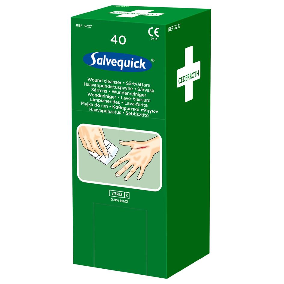 CEDERROTH Salvequick Lingettes nettoyantes, pack de 40