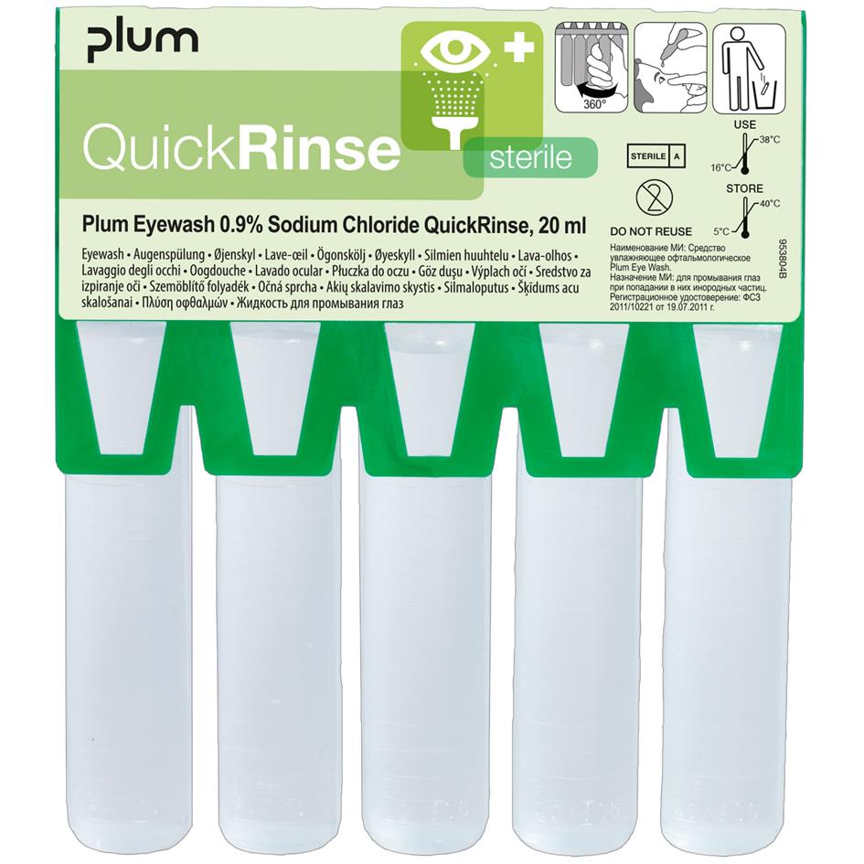 LEINA Ampoule de rinage oculaire QuickRinse, 5 x 20 ml