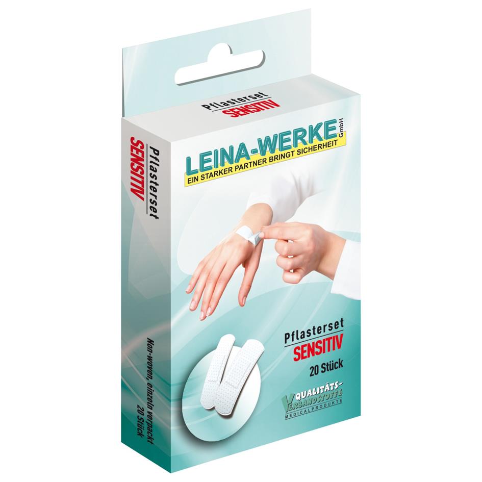 LEINA Kit de sparadrap 'Sensitiv', 20 pices, blanc