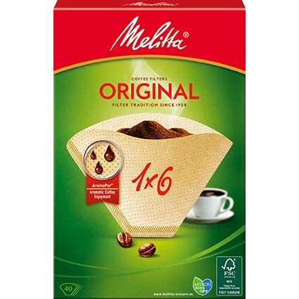 Melitta Filtre  caf arme '1x6', marron nature