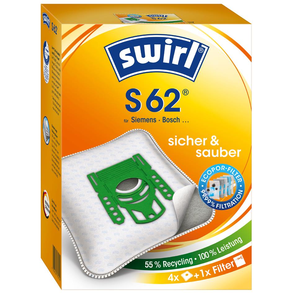 swirl Sac d'aspirateur S 62, avec filtre MicroporPlus