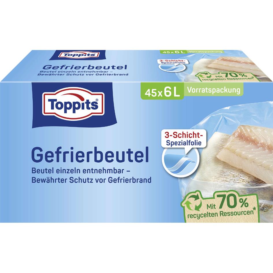 TOPPITS Sachet de conglation, 20 x 6 litres, 290 x 410 mm