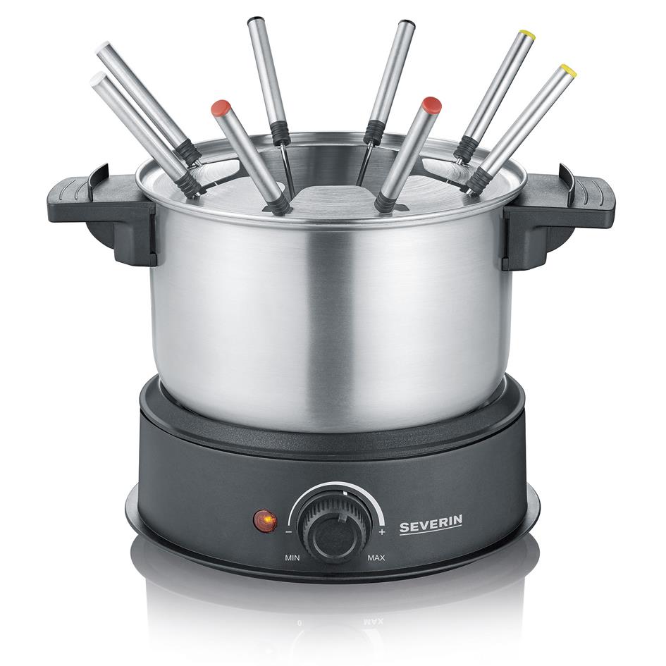 SEVERIN Appareil  fondue FO 2470, acier inoxydable / noir