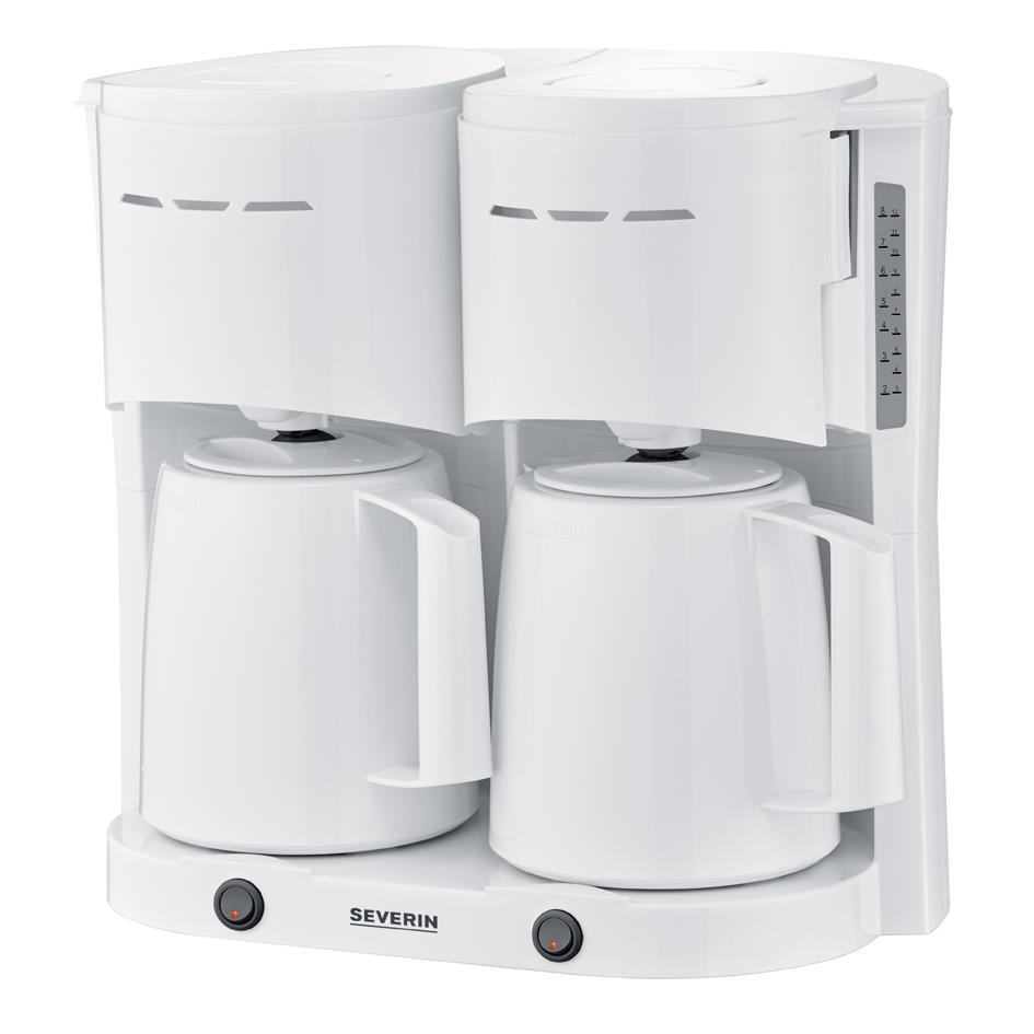 SEVERIN Cafetire lectrique duo KA 9314, blanc
