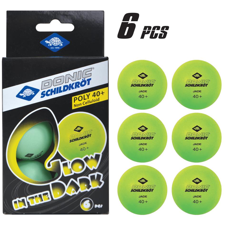 DONIC SCHILDKRoT Balle de ping-pong 'Glow in the dark', vert