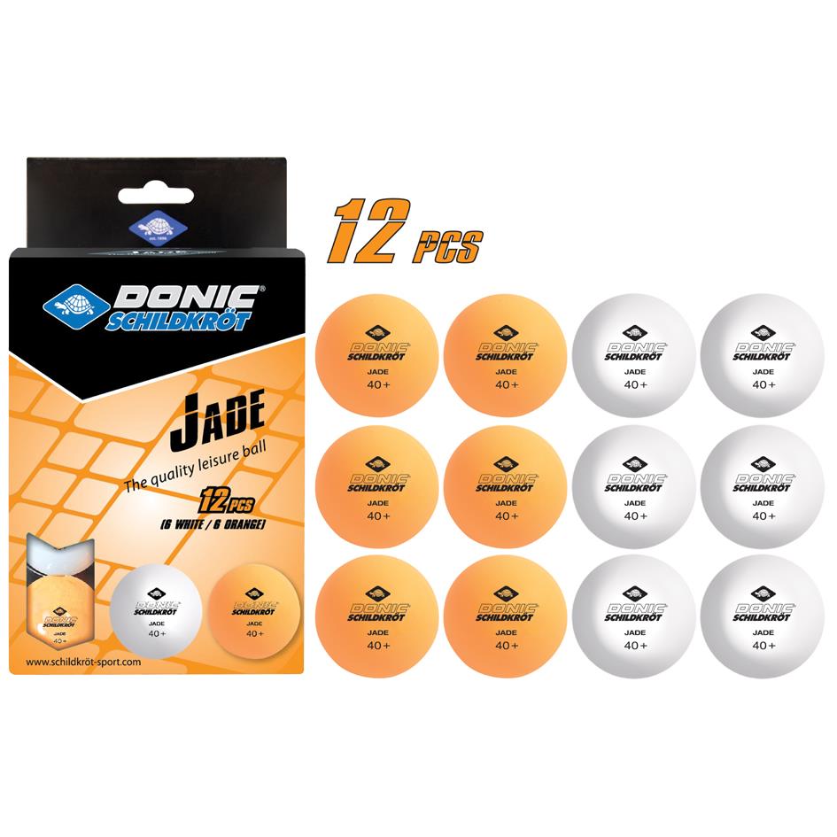 DONIC SCHILDKRoT Balle de ping-pong Jade, bote de 6, blanc