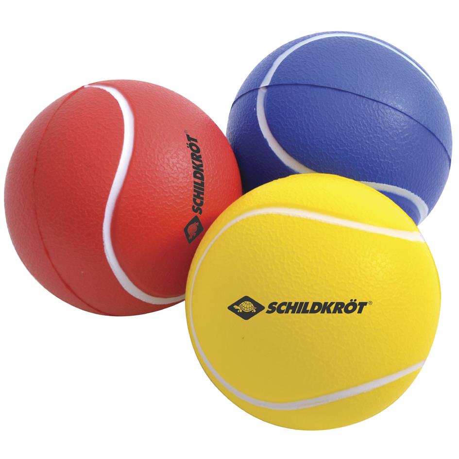 SCHILDKRoT Balle souple, 70 mm, set de 3, couleurs assorties