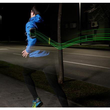 WHEEL BEE Brassard de running Night Hawk, noir
