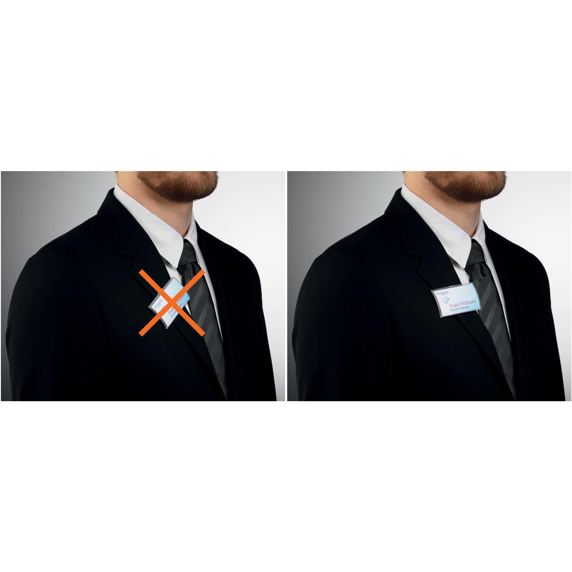 Bote 10 Badges  aimant Durable Click Fold - L90 x H54 mm