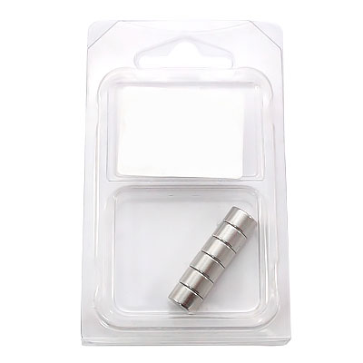 Carte de 6 aimants nodymes trs puissants SAFETOOL - 10x6mm - Coloris argent